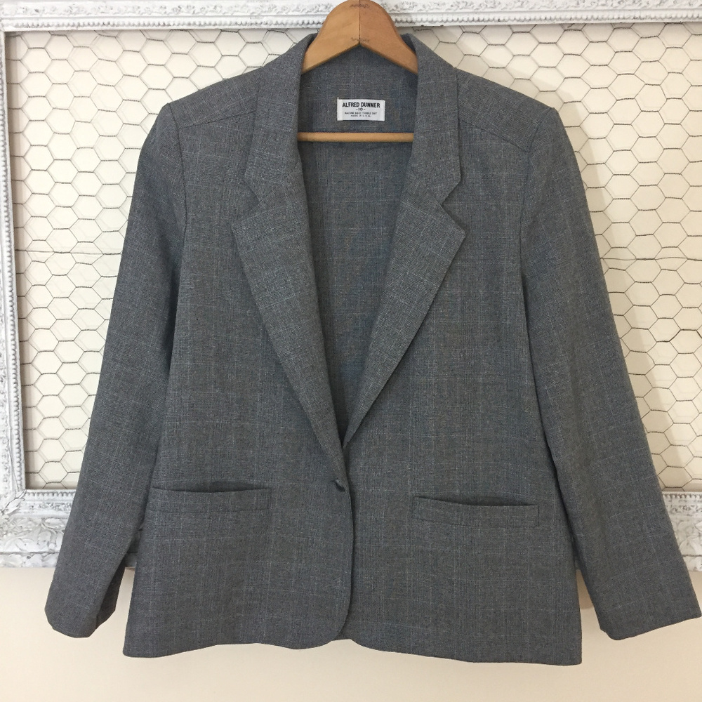 Alfred Dunner Women's Blazer Jacket Gray Size 10